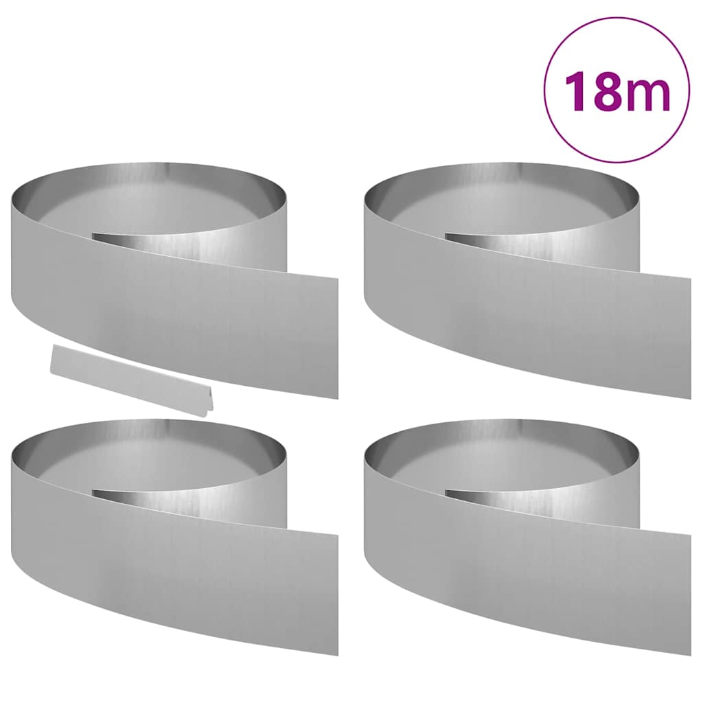 Tuin Grasperkafwerking 4 pcs Zilver 450 x 20 cm