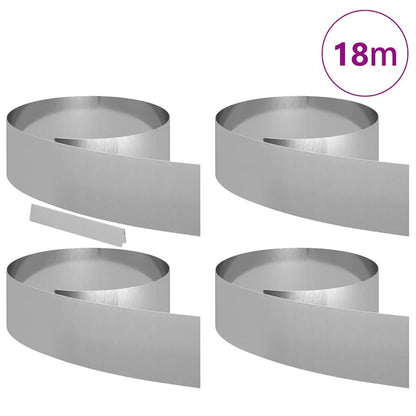 Tuin Grasperkafwerking 4 pcs Zilver 450 x 20 cm