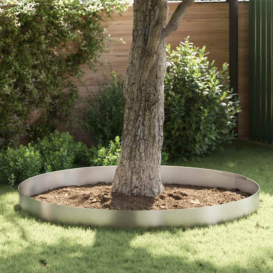 Tuinrand 450 x 0,05 x 25 cm Roestvrij staal Zilver