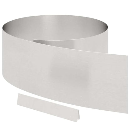 Tuinrand 450 x 0,05 x 25 cm Roestvrij staal Zilver
