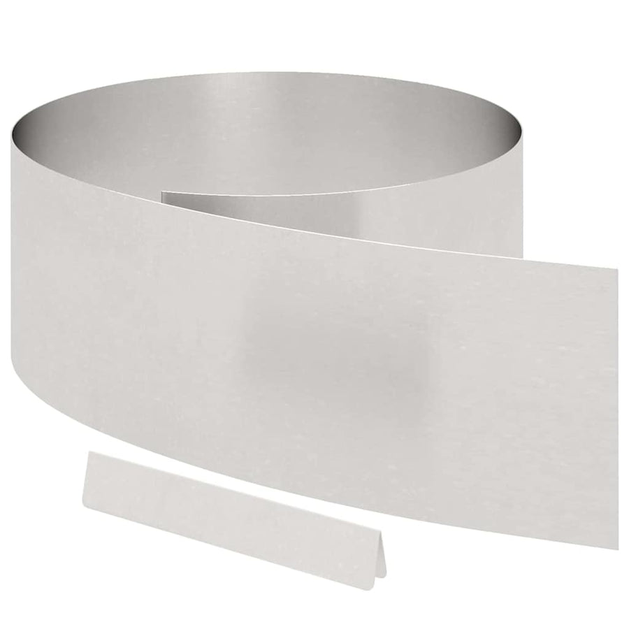 Tuinrand 450 x 0,05 x 25 cm Roestvrij staal Zilver