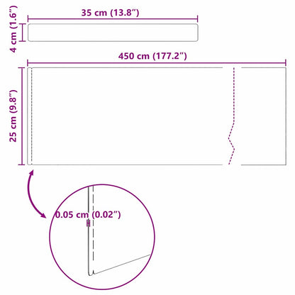 Tuinrand Zilver 450 x 0,05 x 25 cm Gegalvaniseerd staal