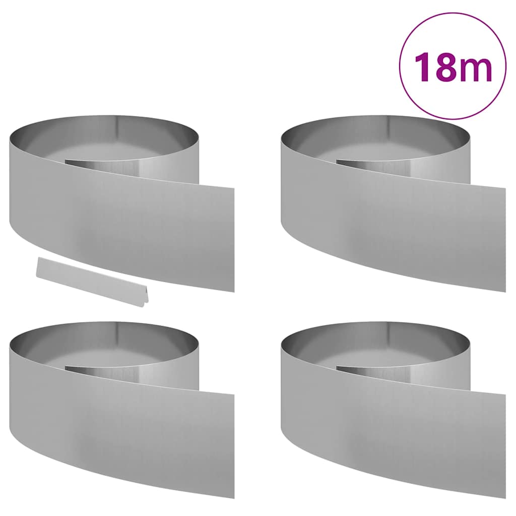 Tuin Grasperkafwerking 4 pcs Zilver 450 x 25 cm