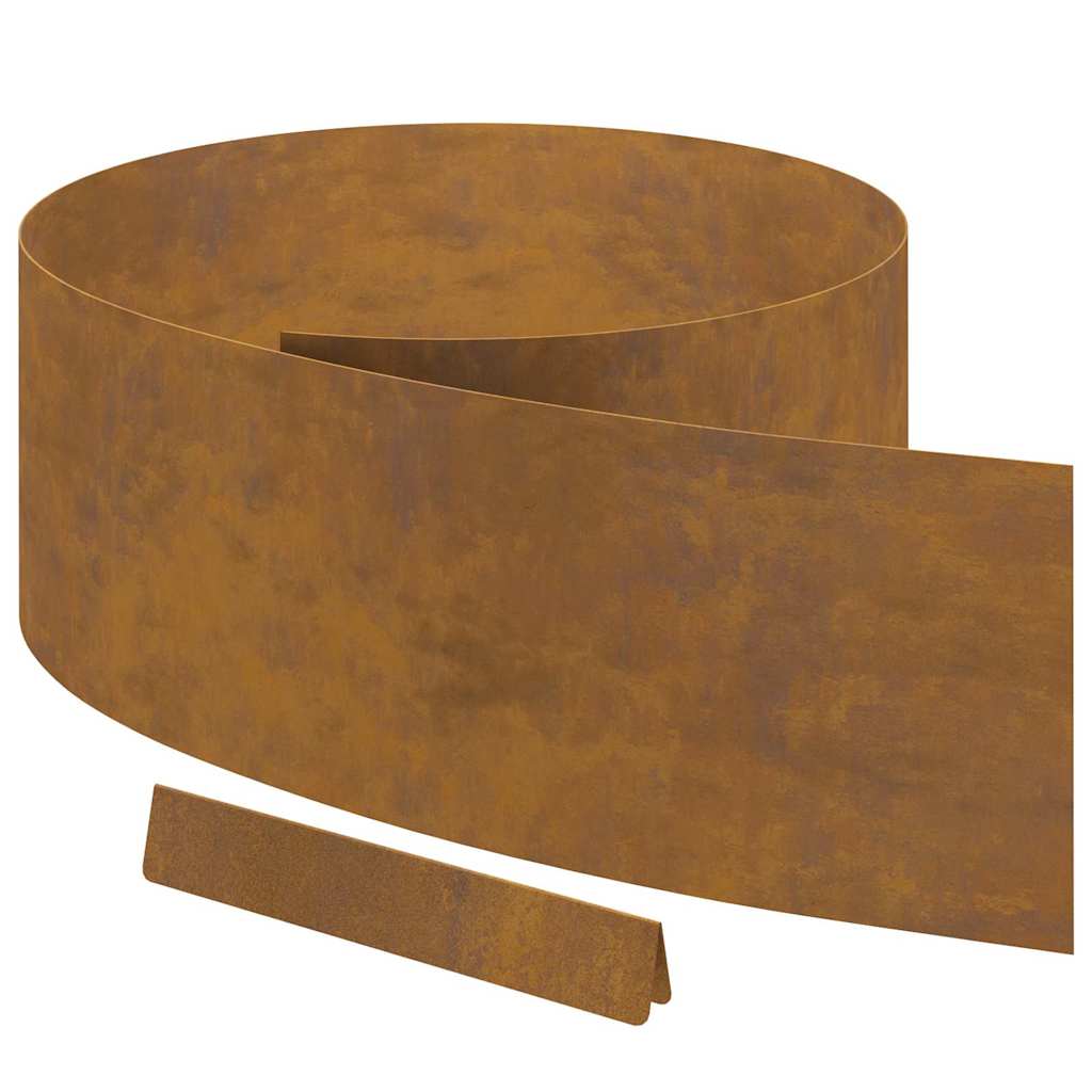 Tuin Grasperkafwerking 4 pcs Roestig 450 x 25 cm Cortenstaal