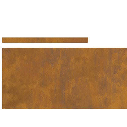 Tuin Grasperkafwerking 4 pcs Roestig 450 x 25 cm Cortenstaal