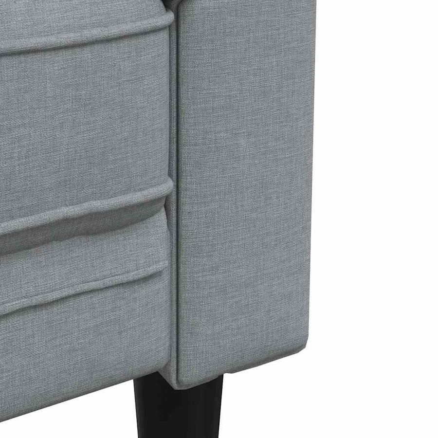 Chesterfield Bank Stoel Lichtgrijs 78.5 x 74.5 x 74.5 cm Stof