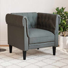 Bank donkergrijs 78,5x74,5x74,5 cm polyester