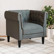 Bank donkergrijs 78,5x74,5x74,5 cm polyester