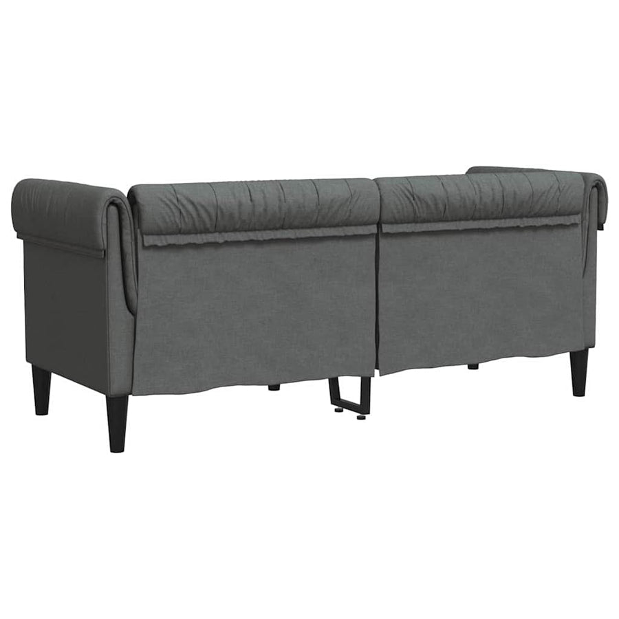 Chesterfieldbank Geruit Donkergrijs 182.5 x 74.5 x 74.5 cm Stof