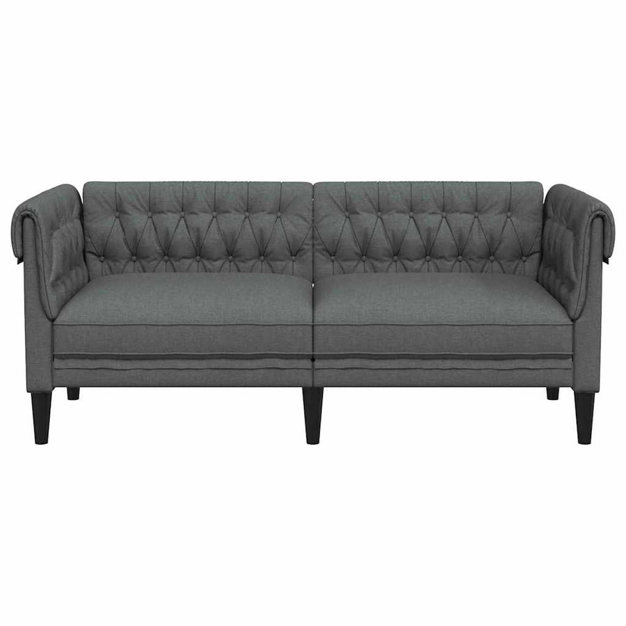 Chesterfieldbank Geruit Donkergrijs 182.5 x 74.5 x 74.5 cm Stof