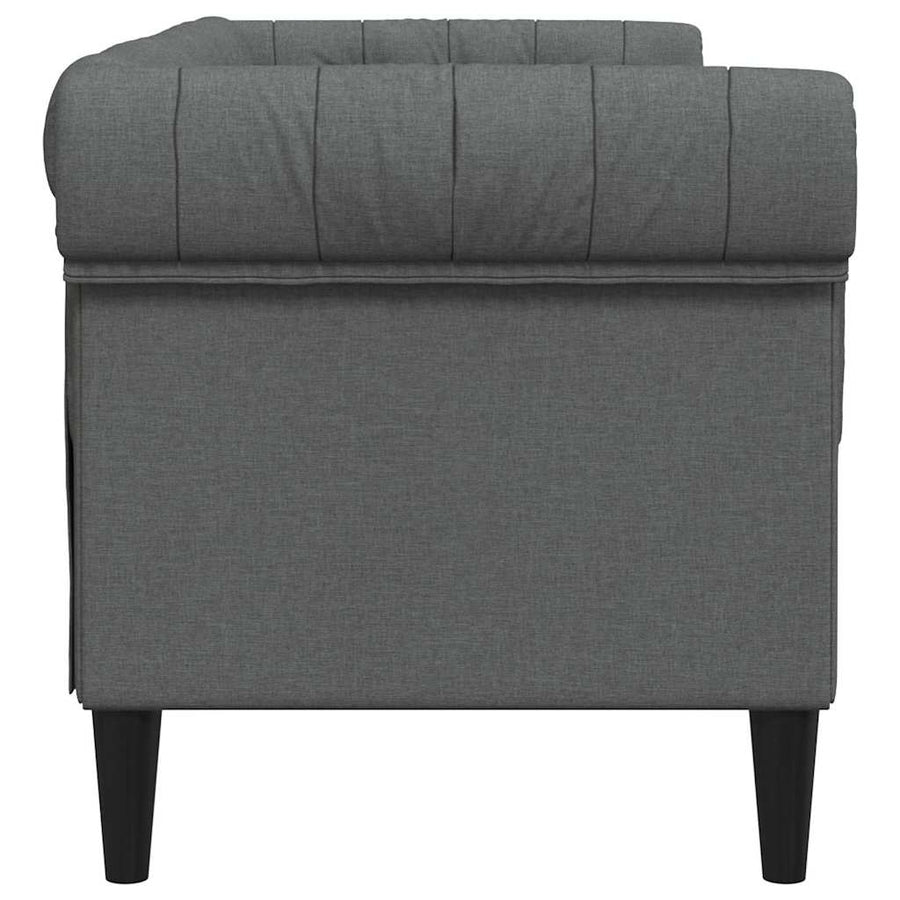 Chesterfieldbank Geruit Donkergrijs 182.5 x 74.5 x 74.5 cm Stof