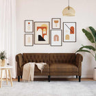 Bank bruin 182,5x74,5x74,5 cm polyester