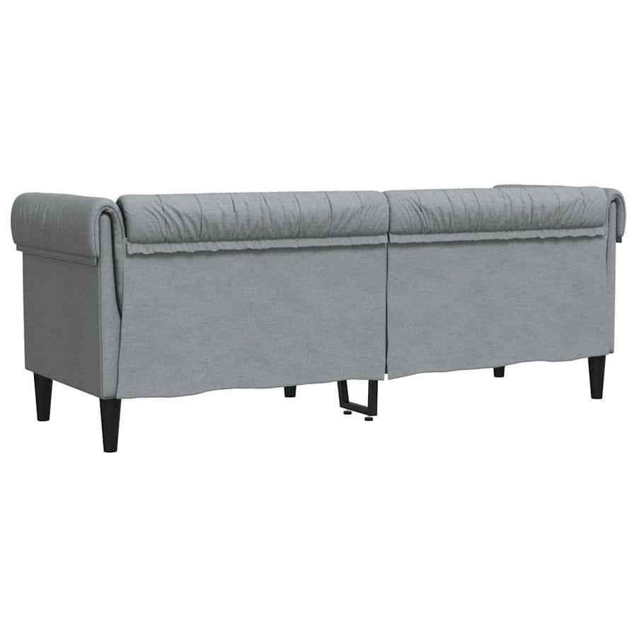 Chesterfieldbank Geruit Lichtgrijs 201.5 x 74.5 x 74.5 cm Stof
