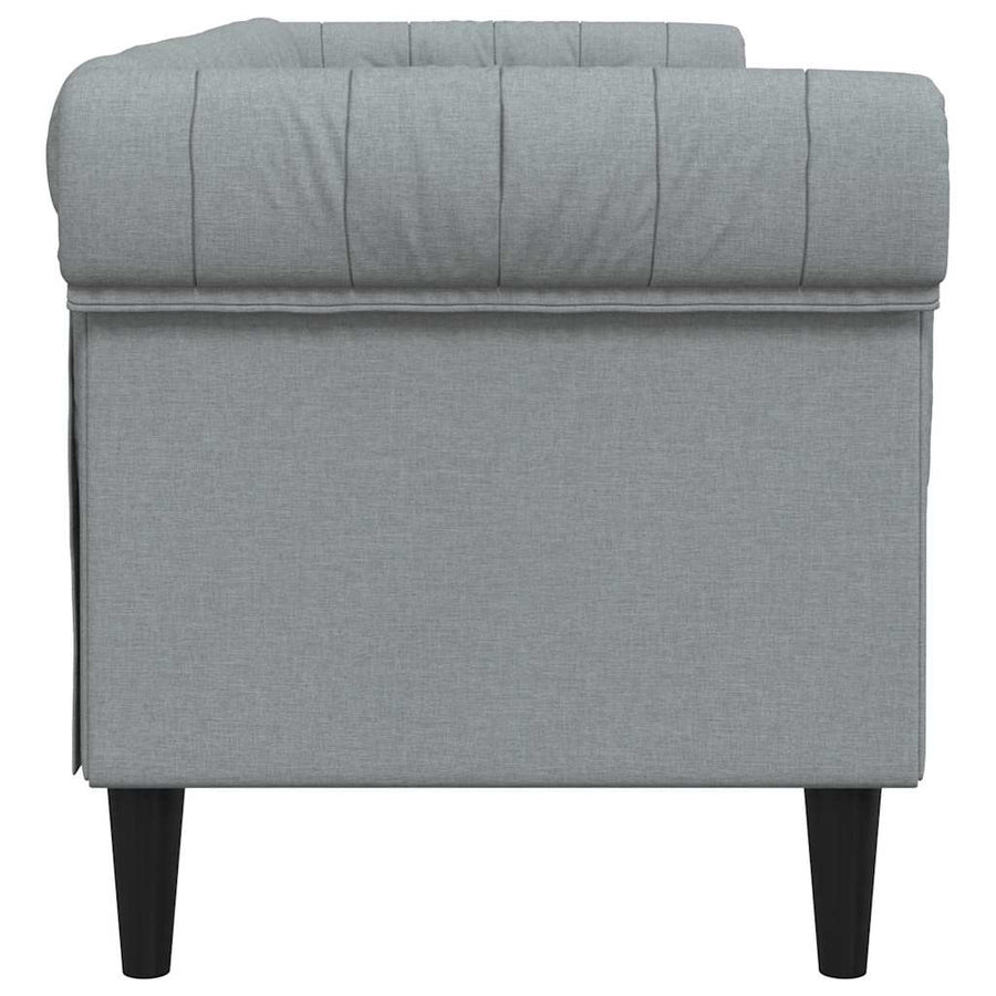 Chesterfieldbank Geruit Lichtgrijs 201.5 x 74.5 x 74.5 cm Stof