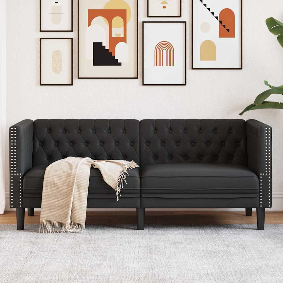 Bank Zwart 174 x 74,5 x 70,5 cm PVC