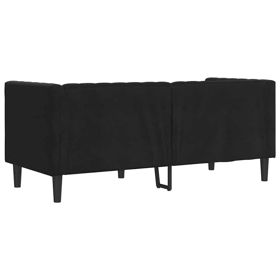 Chesterfieldbank Geruit Zwart 174 x 74.5 x 70.5 cm Fluweel