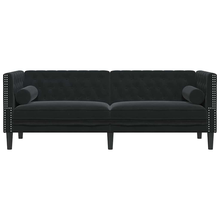 Bank Zwart 194 x 74,5 x 70,5 cm Fluweel