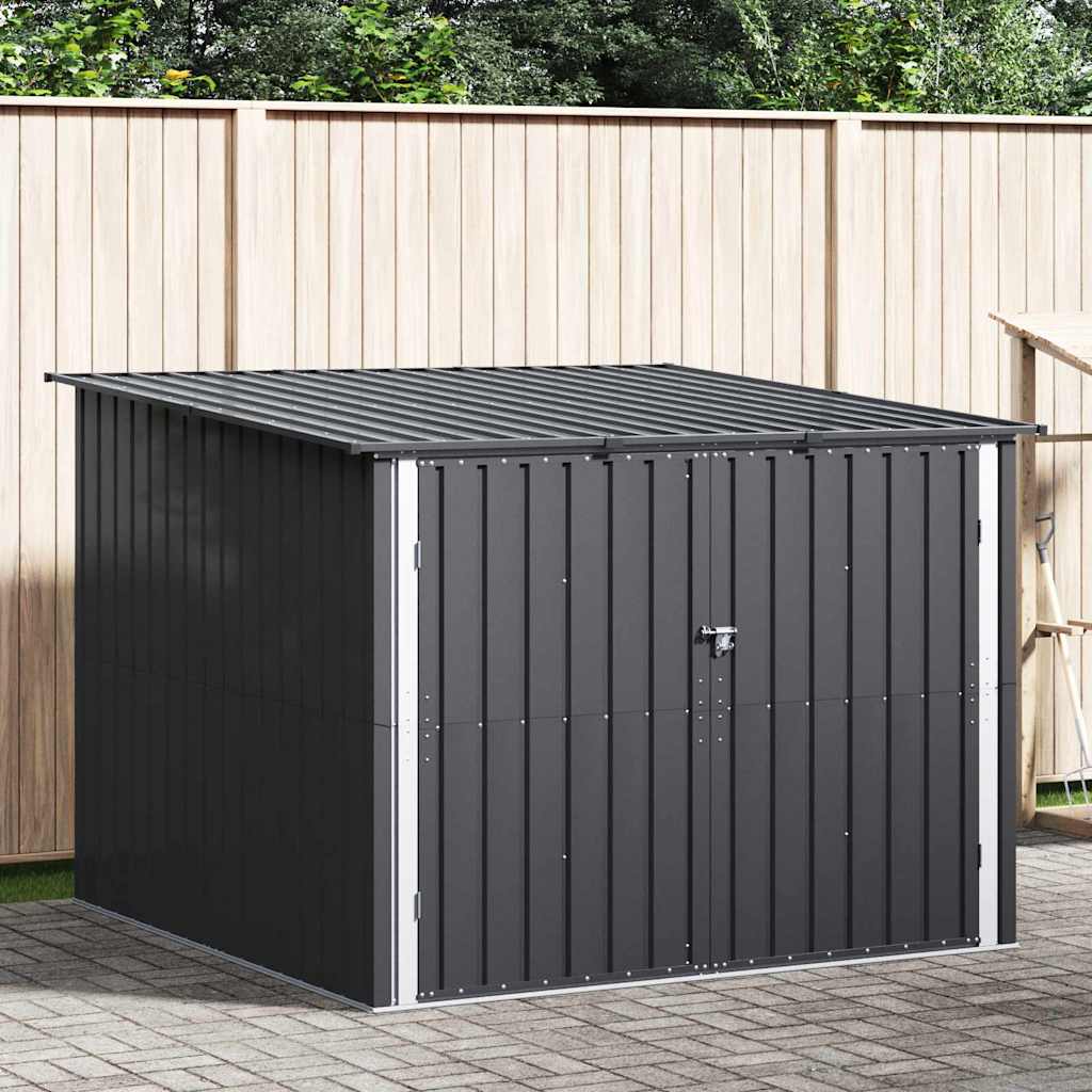 Fietsschuurtje 3 pcs Antraciet 215 x 206 x 157 cm Metaal