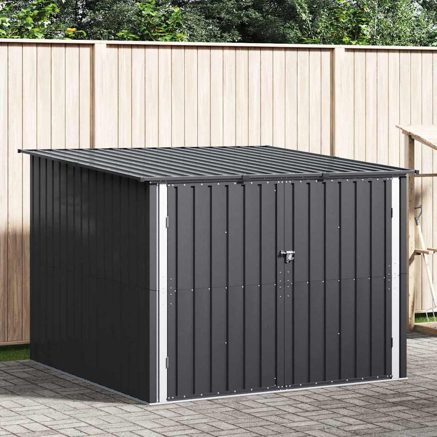 Fietsschuurtje 3 pcs Antraciet 215 x 206 x 157 cm Metaal