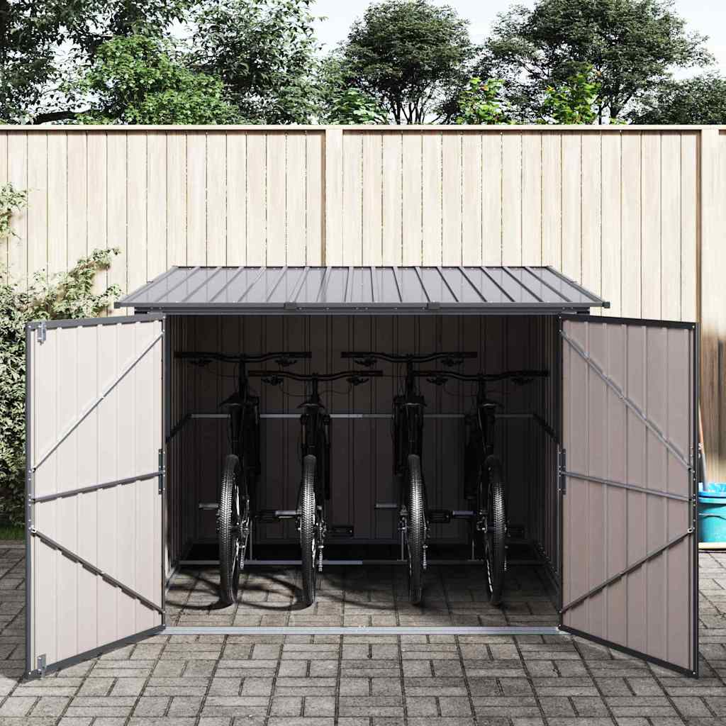 Fietsschuurtje 3 pcs Antraciet 215 x 206 x 157 cm Metaal