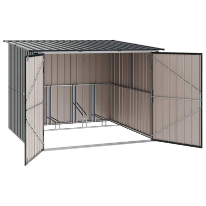 Fietsschuurtje 3 pcs Antraciet 215 x 206 x 157 cm Metaal