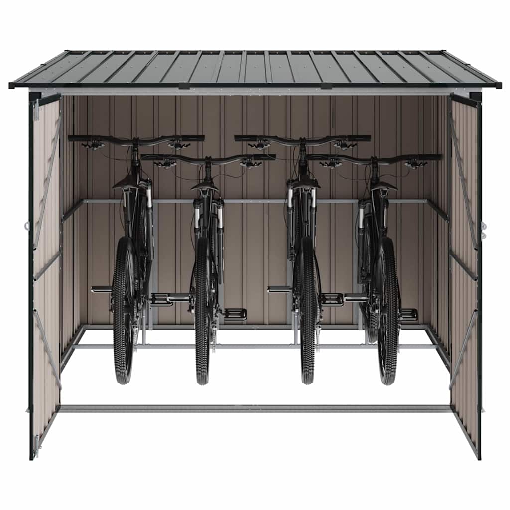 Fietsschuurtje 3 pcs Antraciet 215 x 206 x 157 cm Metaal