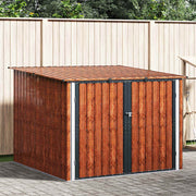 Fietsschuur metaal bruin 215x206x157 cm