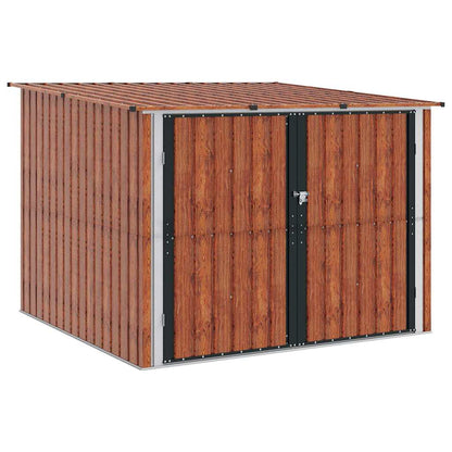 Fietsschuurtje 3 pcs Bruin 215 x 206 x 157 cm Metaal