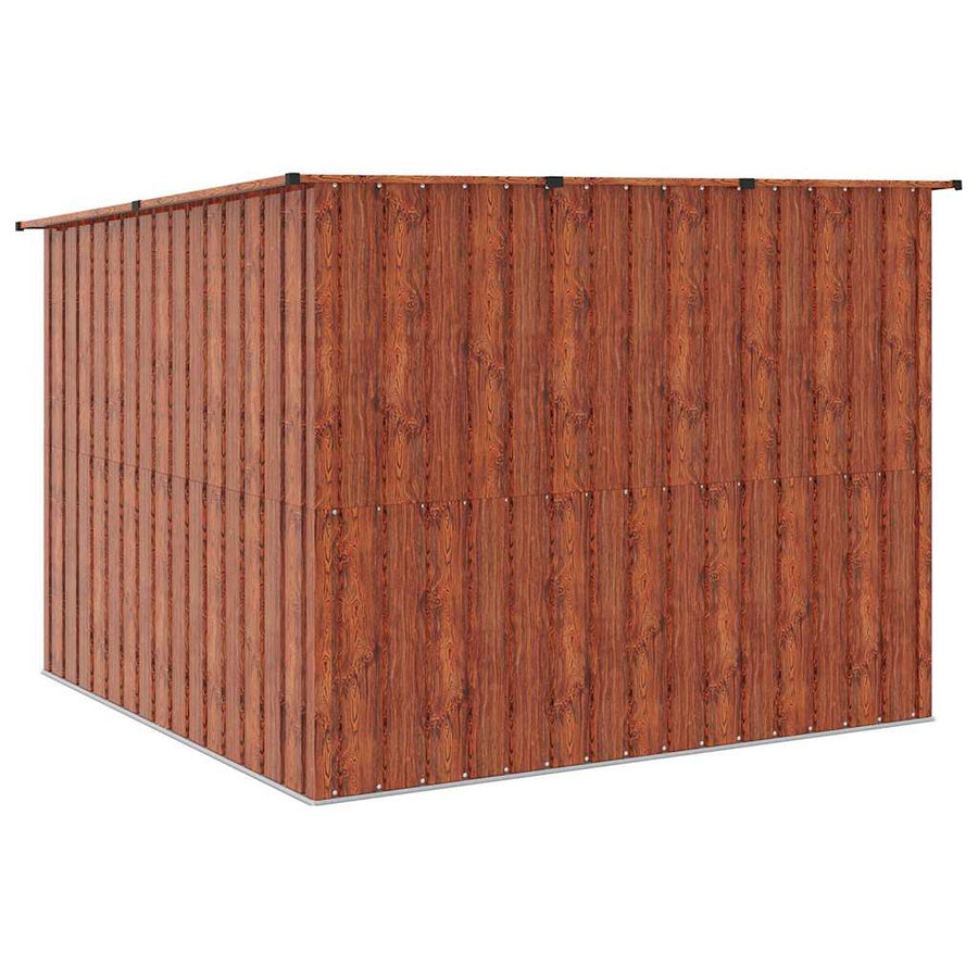 Fietsschuurtje 3 pcs Bruin 215 x 206 x 157 cm Metaal