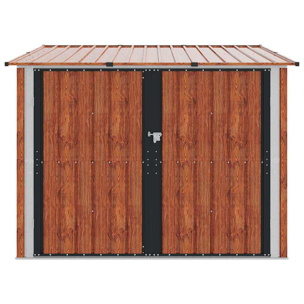 Fietsschuurtje 3 pcs Bruin 215 x 206 x 157 cm Metaal