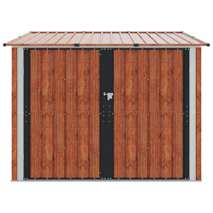 Fietsschuurtje 3 pcs Bruin 215 x 206 x 157 cm Metaal