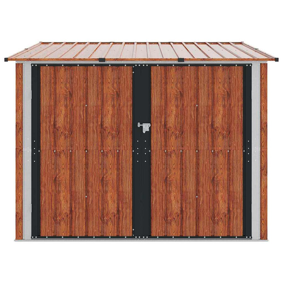 Fietsschuurtje 3 pcs Bruin 215 x 206 x 157 cm Metaal