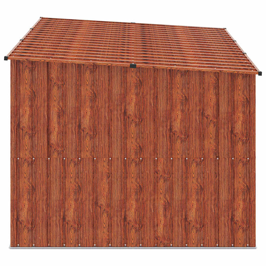 Fietsschuurtje 3 pcs Bruin 215 x 206 x 157 cm Metaal