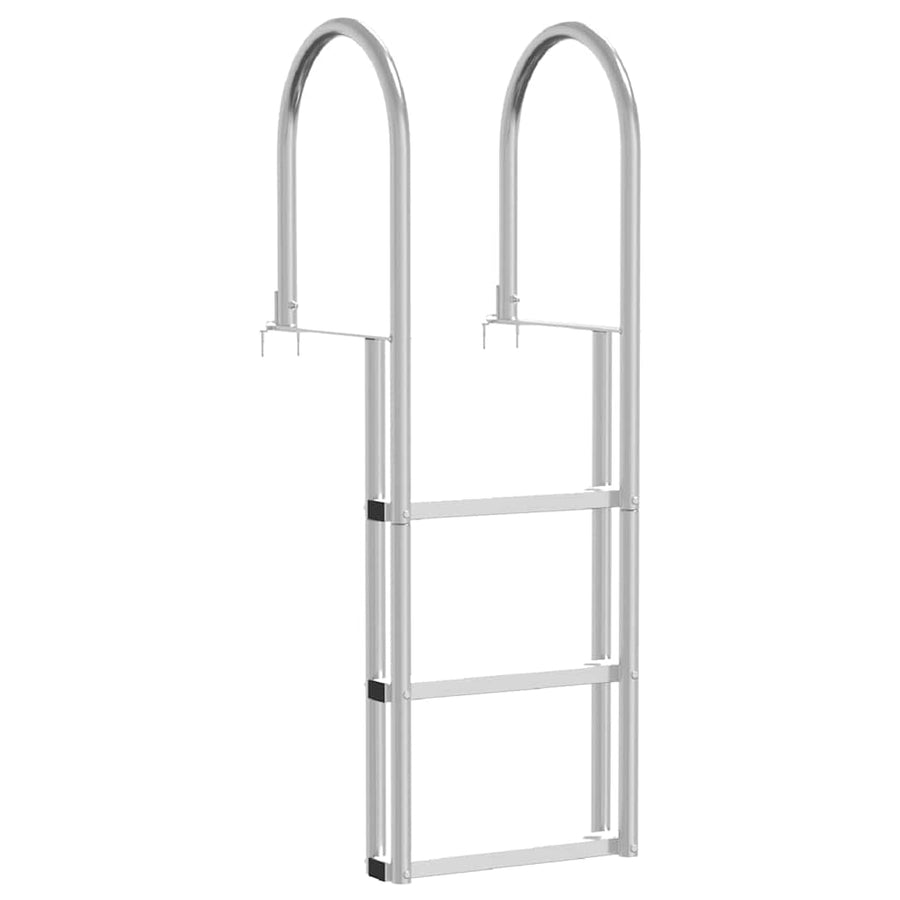 3-Traps Steigerladder Zilver 45 x 11,5 x 134 cm Aluminium