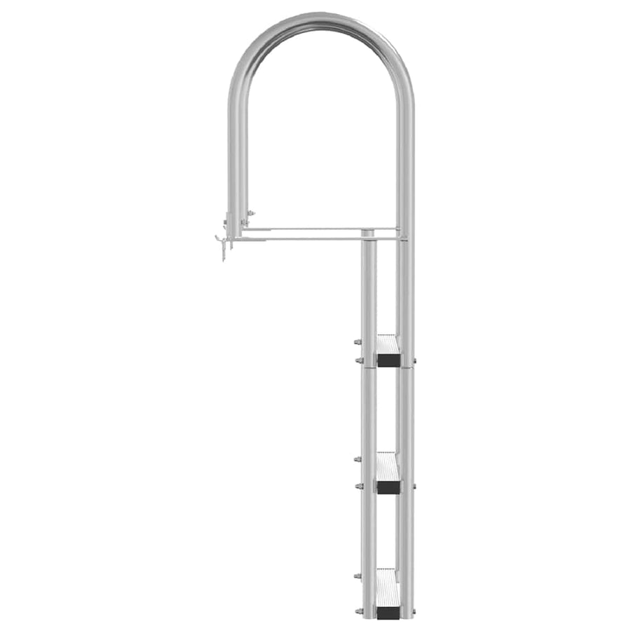 3-Traps Steigerladder Zilver 45 x 11,5 x 134 cm Aluminium