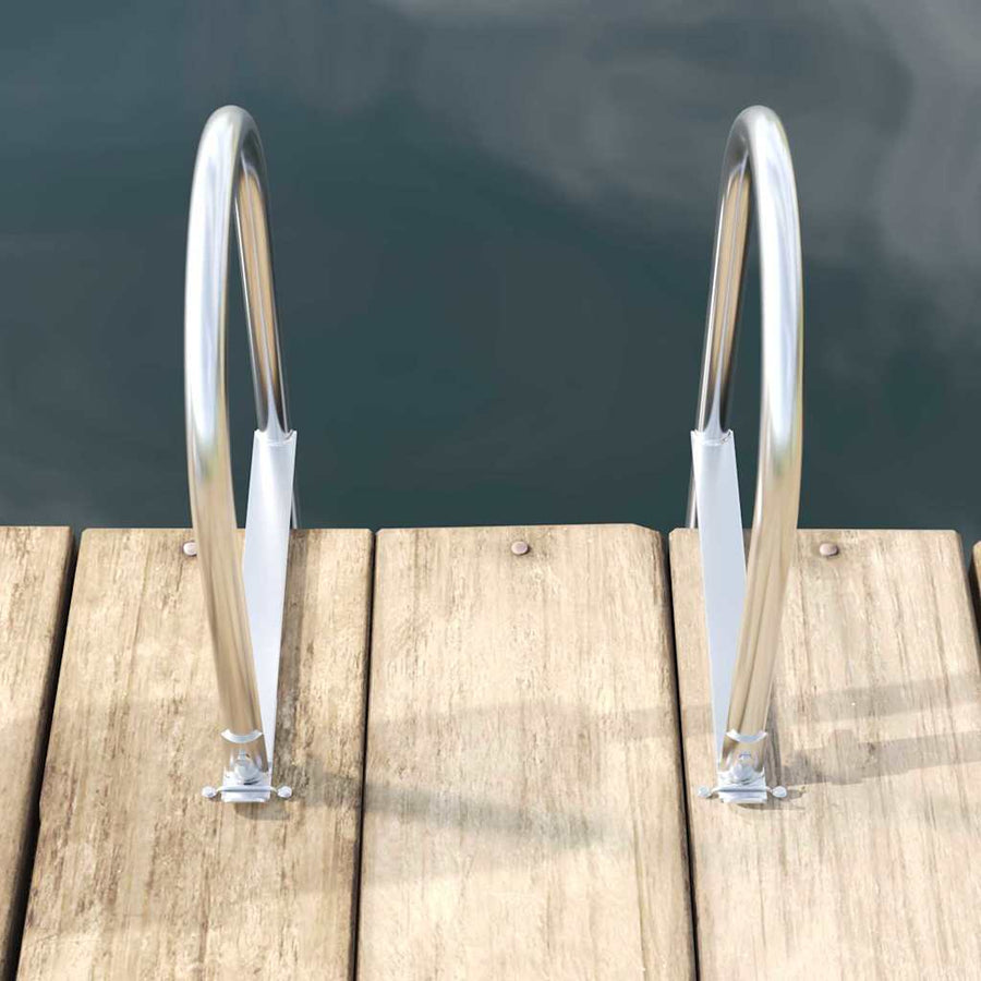4-treden haventrap Zilver 45 ×11,5 ×162 cm Aluminium