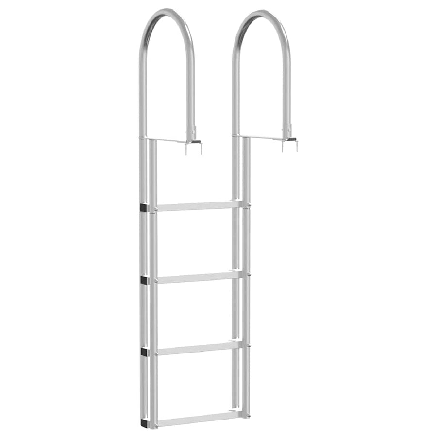 4-treden haventrap Zilver 45 ×11,5 ×162 cm Aluminium