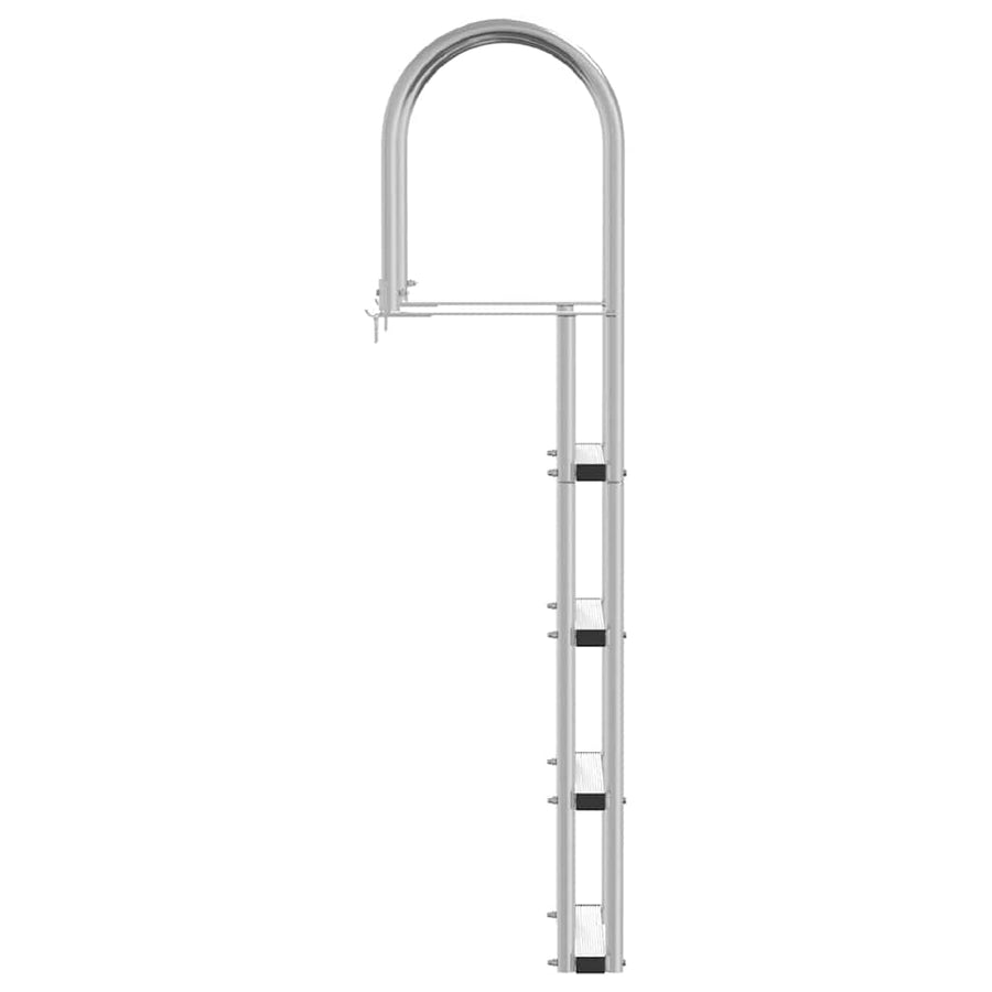 4-treden haventrap Zilver 45 ×11,5 ×162 cm Aluminium