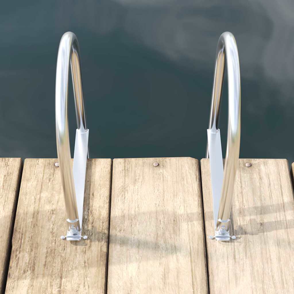 5-treden haventrap Zilver 45 ×11,5 ×190 cm Aluminium