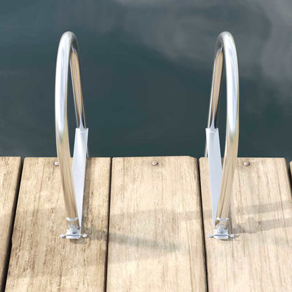 5-treden haventrap Zilver 45 ×11,5 ×190 cm Aluminium