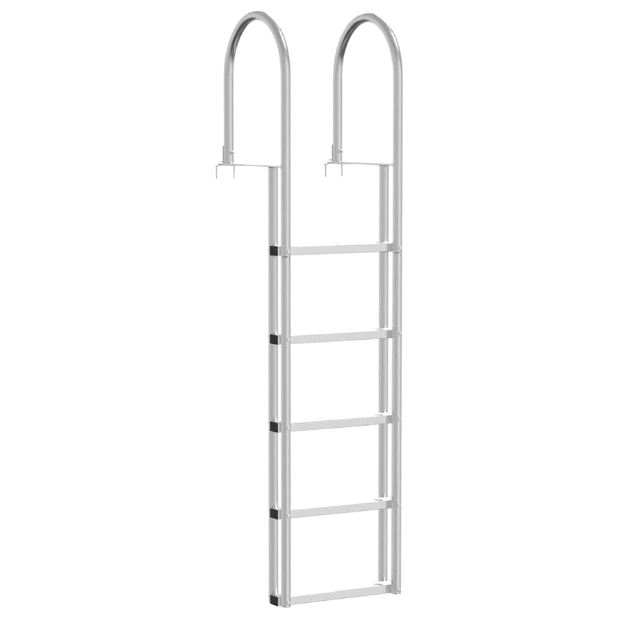 5-treden haventrap Zilver 45 ×11,5 ×190 cm Aluminium