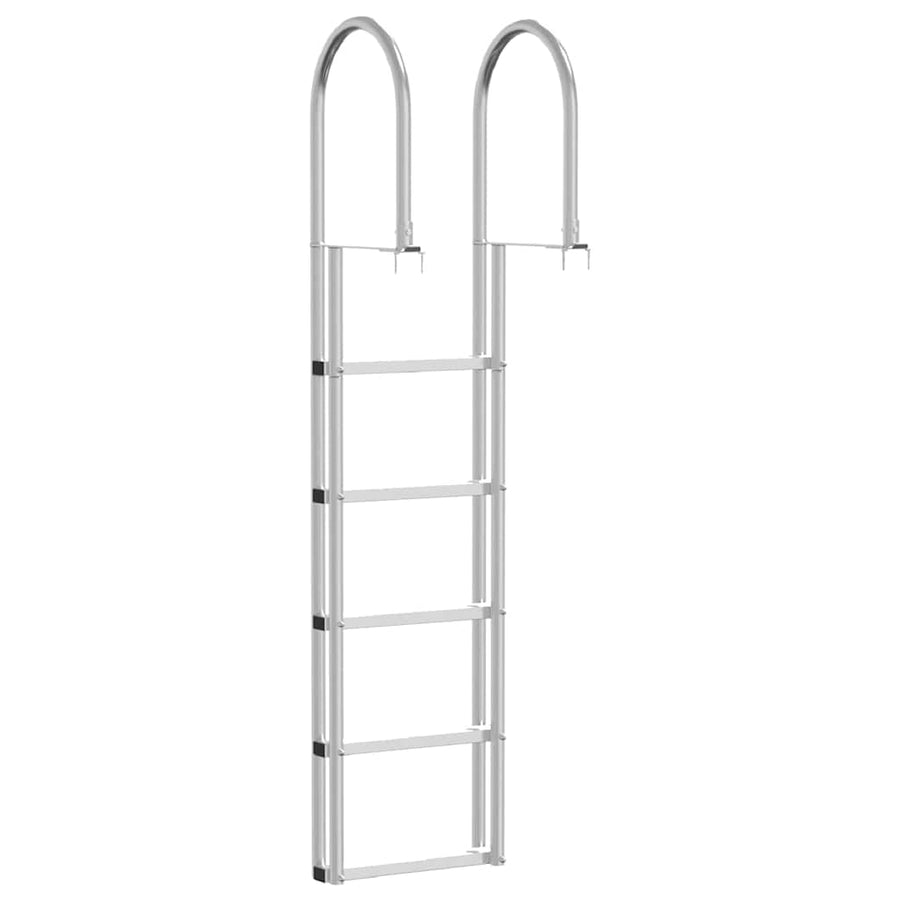 5-treden haventrap Zilver 45 ×11,5 ×190 cm Aluminium