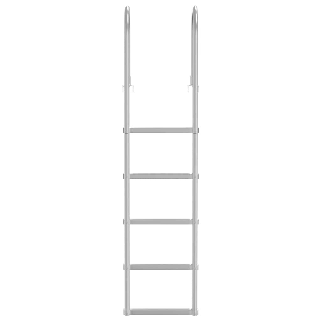 5-treden haventrap Zilver 45 ×11,5 ×190 cm Aluminium