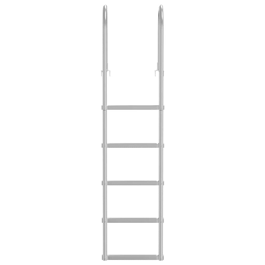 5-treden haventrap Zilver 45 ×11,5 ×190 cm Aluminium