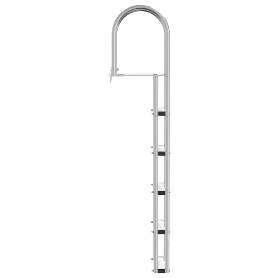 5-treden haventrap Zilver 45 ×11,5 ×190 cm Aluminium