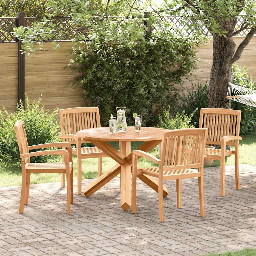Tuin Eetset 3 pcs Bruin 109 x 109 x 74 cm