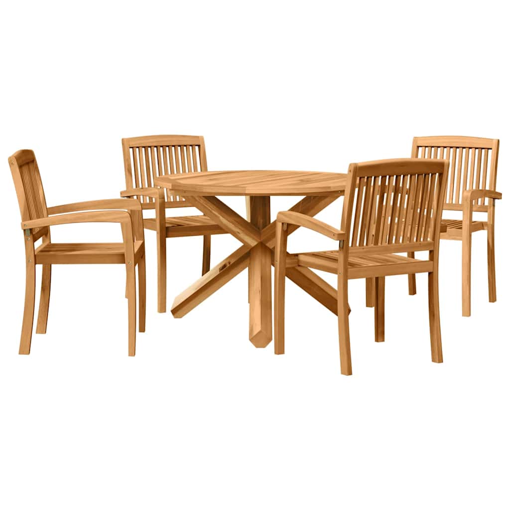 Tuin Eetset 3 pcs Bruin 109 x 109 x 74 cm