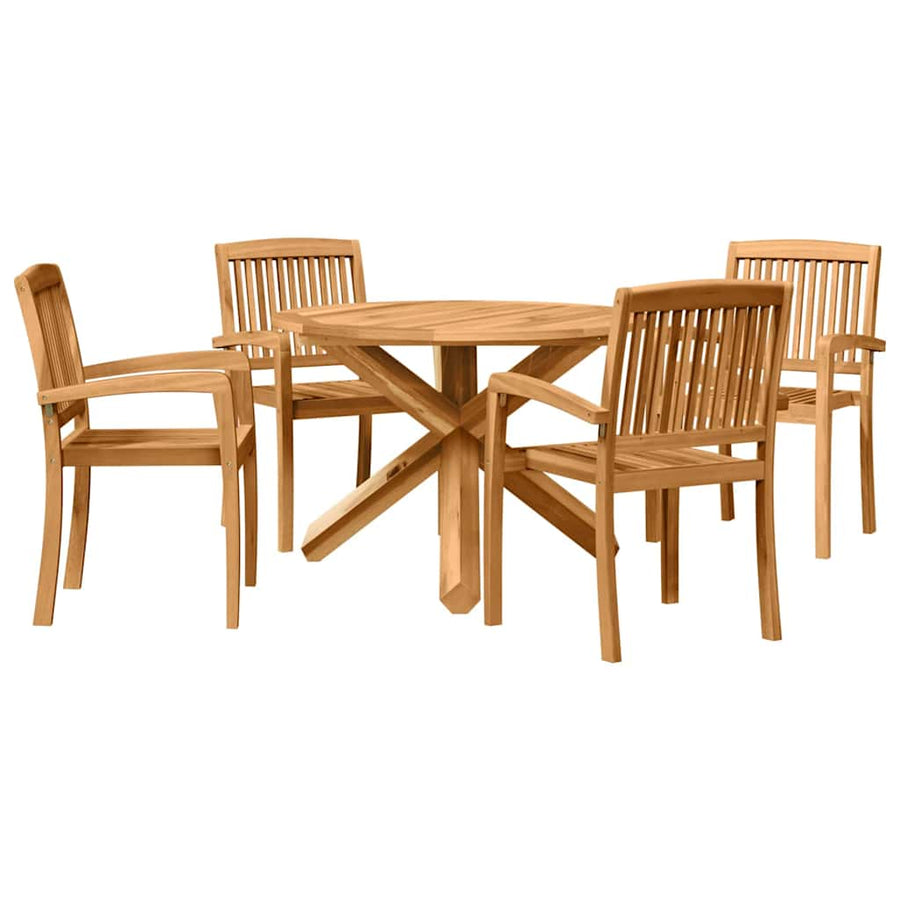 Tuin Eetset 3 pcs Bruin 109 x 109 x 74 cm