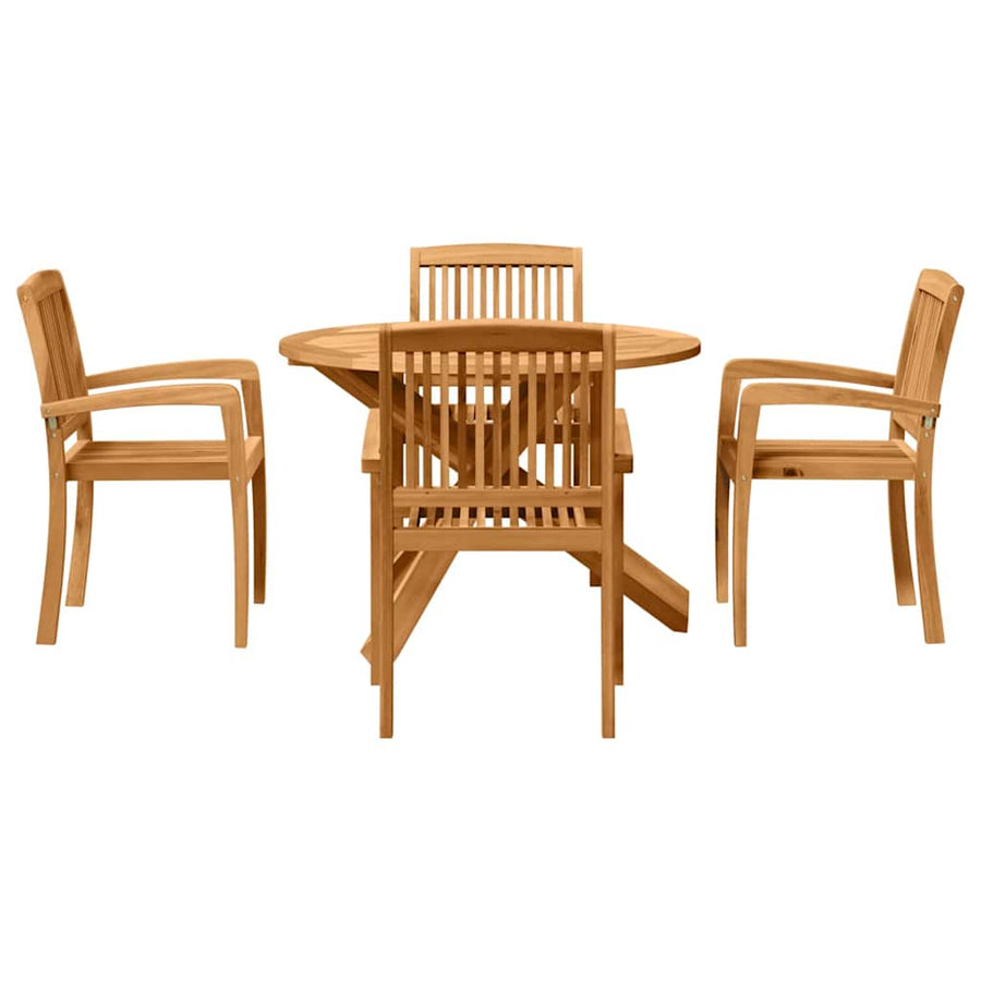 Tuin Eetset 3 pcs Bruin 109 x 109 x 74 cm