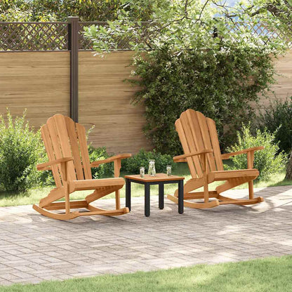 Adirondack Schommelstoel 2 st Bruin Massief teakhout